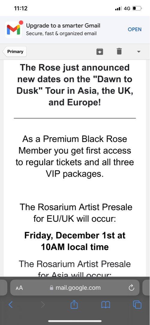 THE ROSE IN KL PRESALE CODE, Tickets & Vouchers, Event Tickets on Carousell