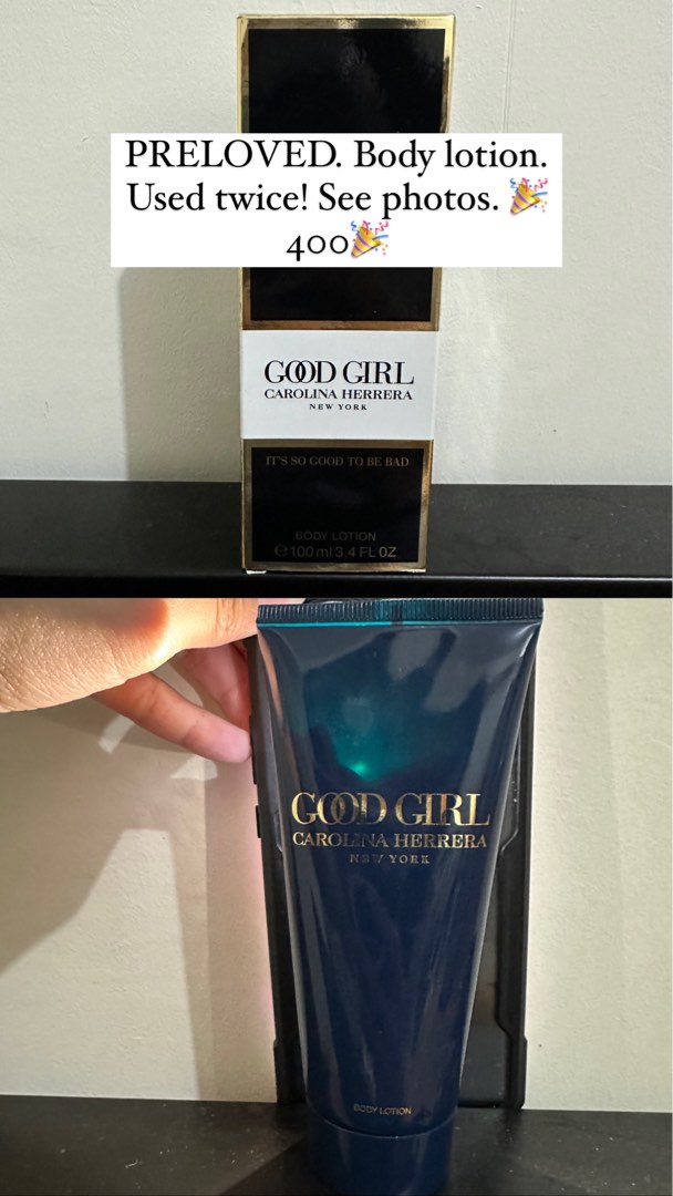 USED. Carolina Herrera Good Girl Body Lotion 100ml, Beauty & Personal