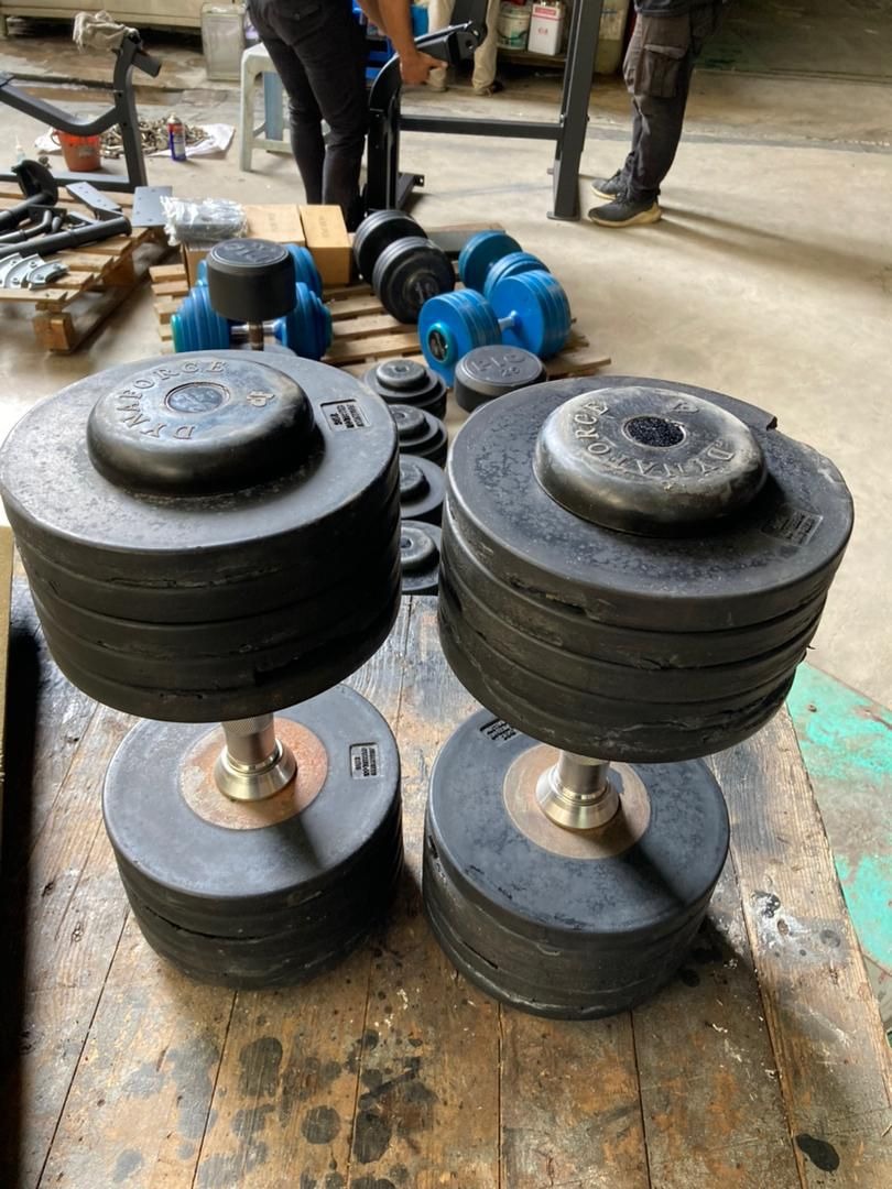 Used best sale iron dumbbells