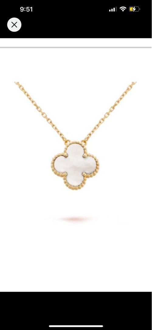 Van cleef mother of pearl necklace Alhambra Women s Fashion