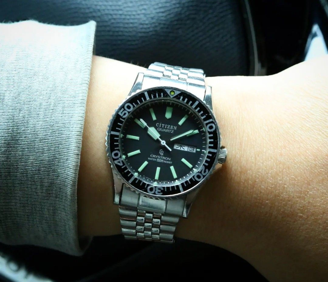 Vintage Citizen Quartz Crystron Diver
