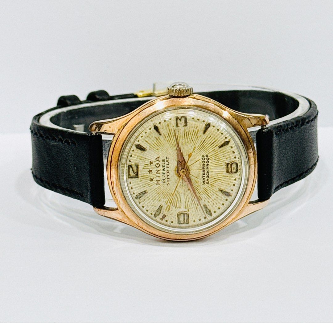 Vintage Hinga Gold Plated Winding Watch W0813 Hobbies Toys