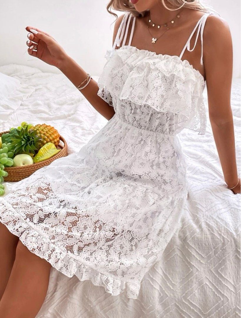 Frilly lace dress top