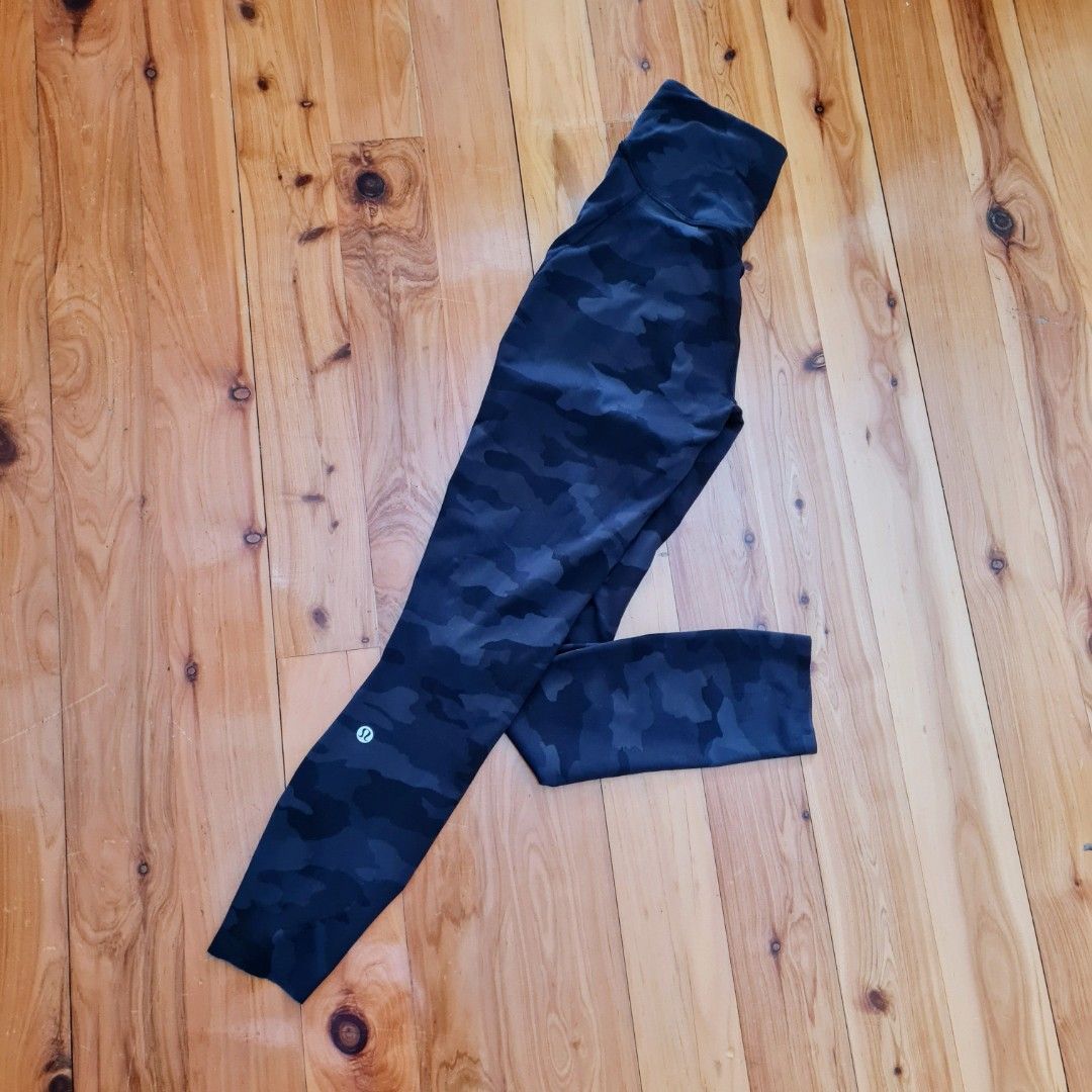 Women's size 4 'LULULEMON Base Pace' Gorgeous charcoal grey camo tights -  EUC, Women's Fashion, Clothes on Carousell