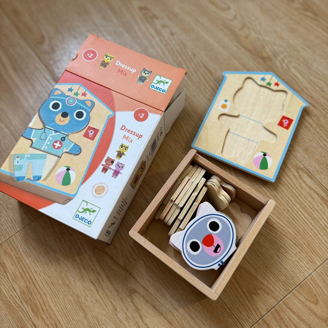 x1 DJECO Cat Dressup Mix Puzzle Hobbies Toys Toys Games on Carousell