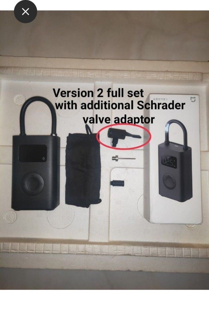 Xiaomi air pump version 2 for car bike motorcycle lorry van ball bicycle with presta Schrader valve digital electric emergency mijia
