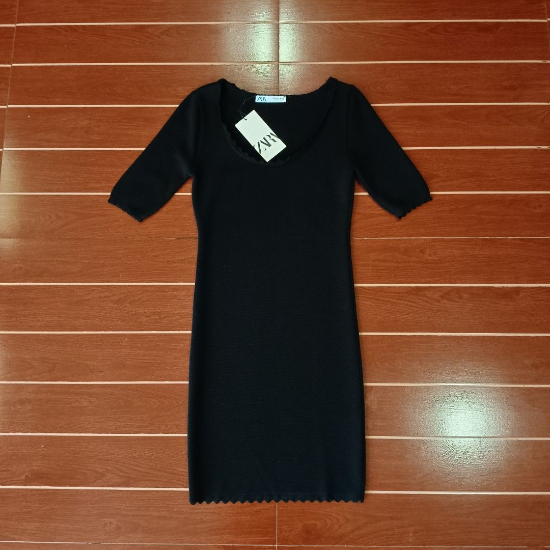 Zara - Scalloped Tube, Women's Fashion, Dresses & Sets, Dresses on Carousell