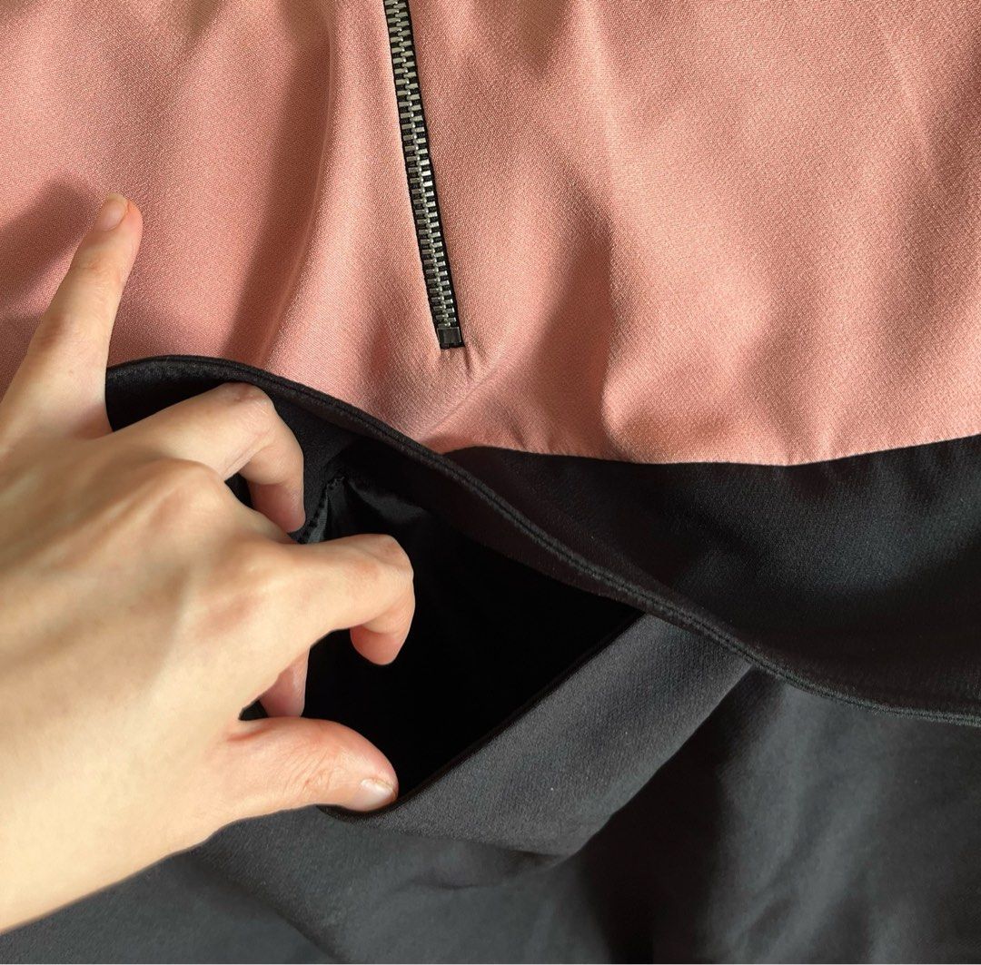 Zara pink store and black tracksuit