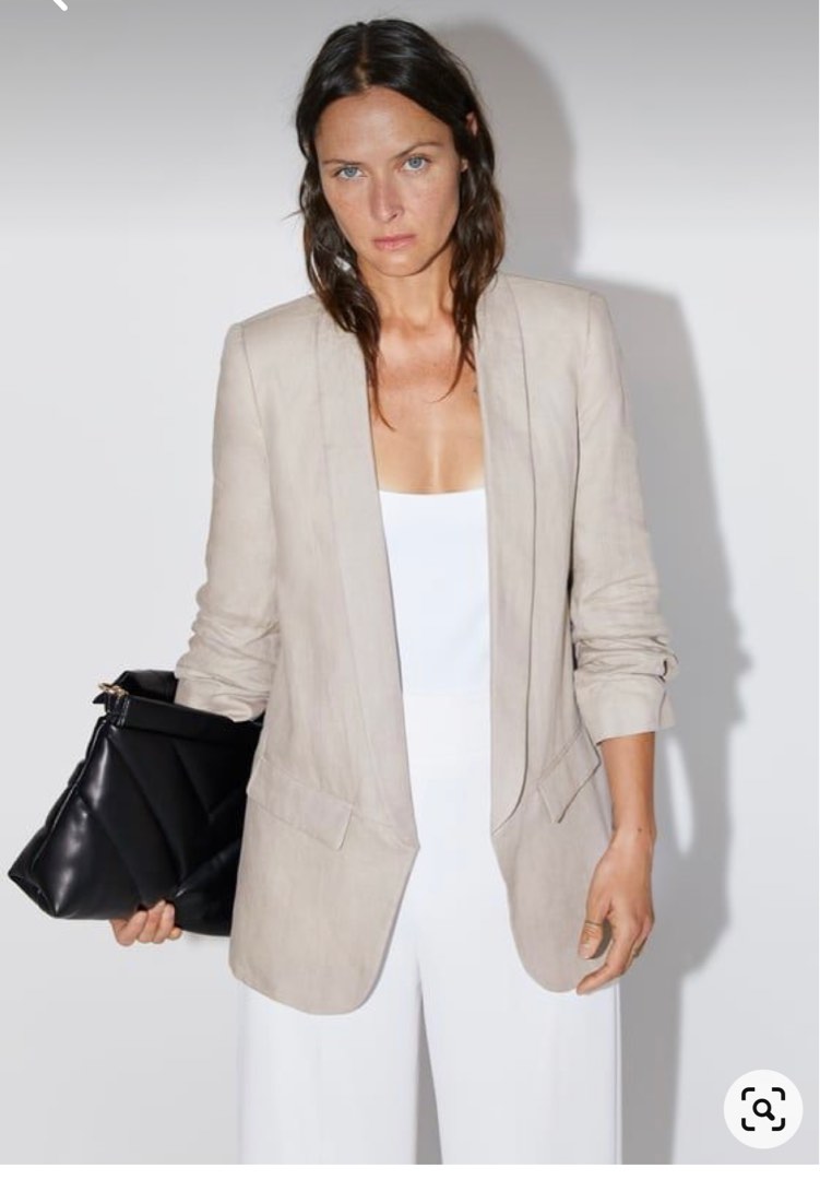 Linen coat zara hot sale
