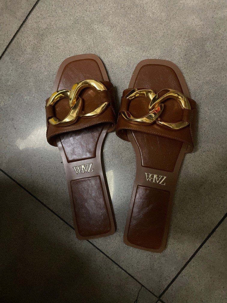fur sandals zara