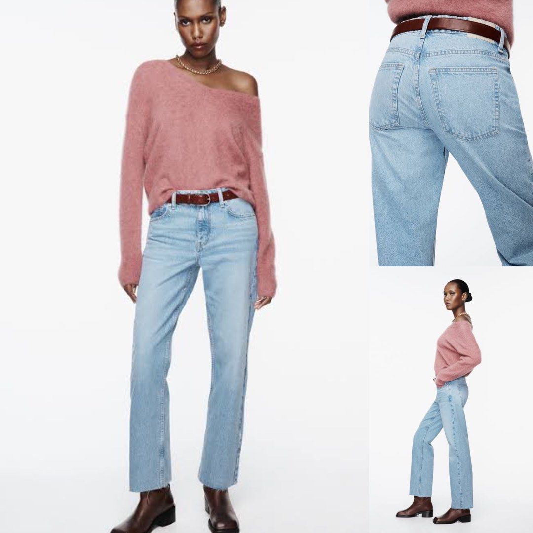 Zara straight cut jeans, Women's Fashion, Bottoms, Jeans on Carousell
