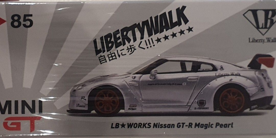 1:64 Mini GT LB Works Nissan GTR Magic Pearl #85, Hobbies & Toys, Toys &  Games on Carousell