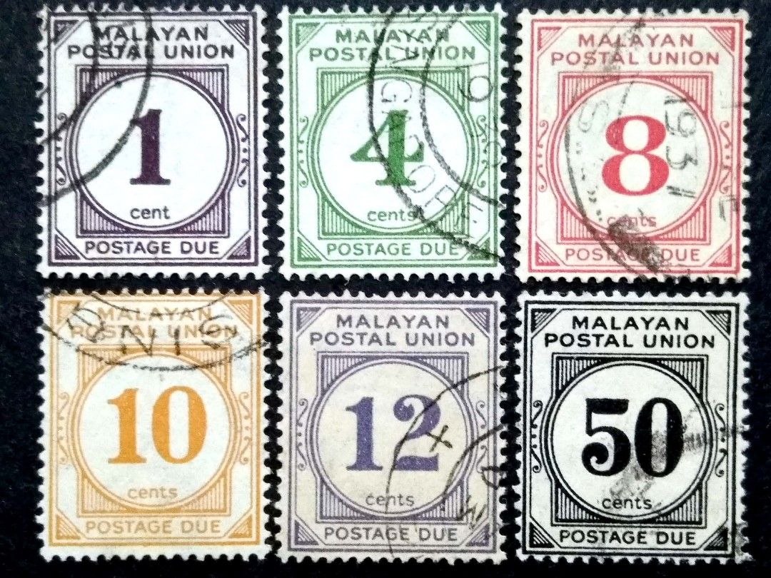 [1844] Malaya 1936-1938 Malayan Postal Union Perf 14 1/2 Postage Due ...