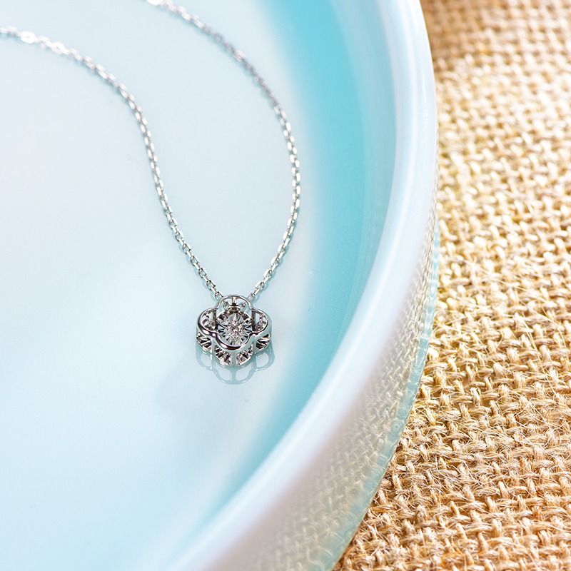White gold diamond pendant on sale