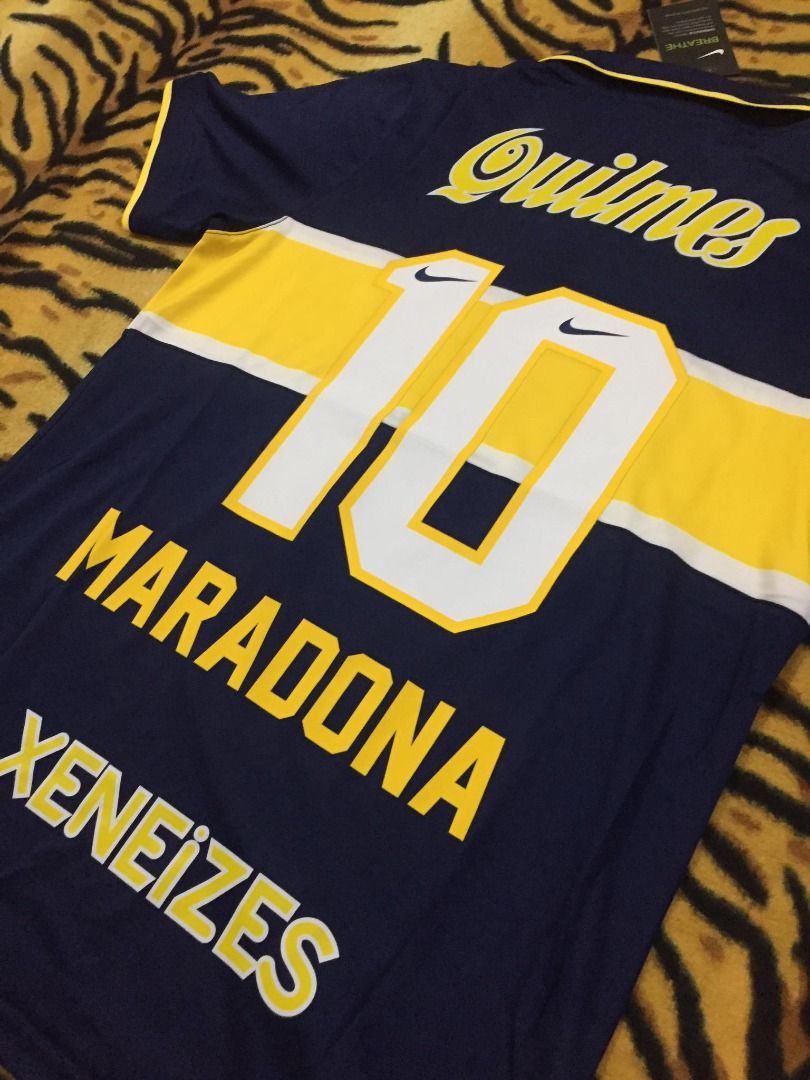 Maglia Maradona Boca Juniors Home 1996-1997 – Taglia L – Blu Con Numero 10