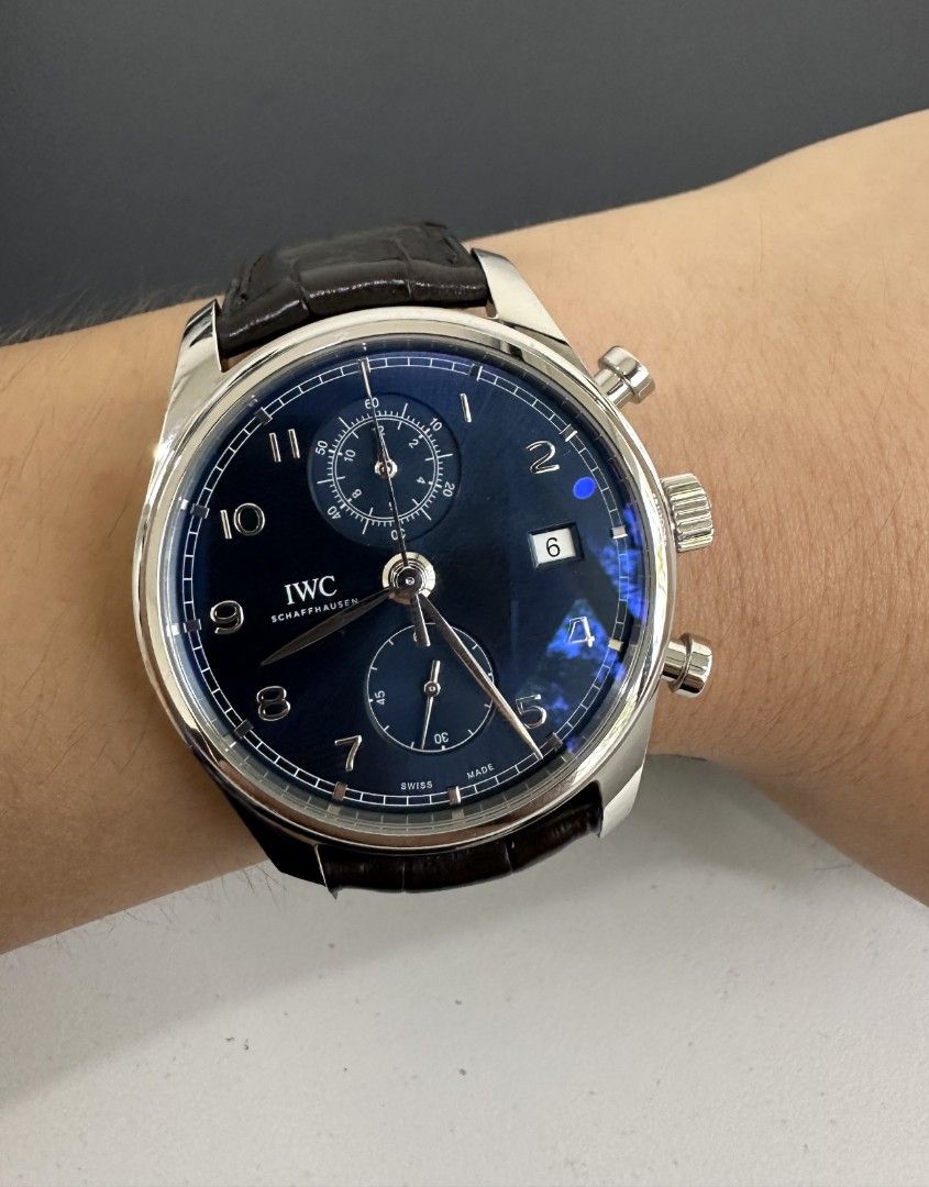 2022 IWC Portuguese Chronograph Classic Watch REF IW390303 Full set