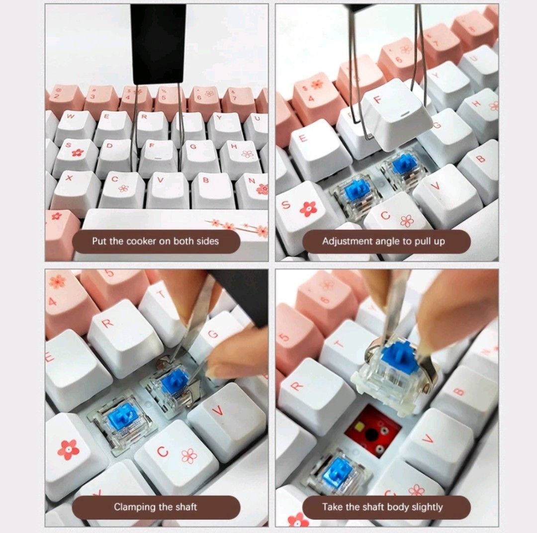 2-in-1 Keycaps Puller Remover For Mechanical Keyboard Computer Keyboard ...