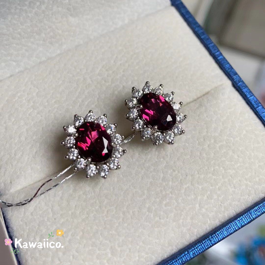 3ct Natural Pyrope Garnet Gesmtone Earring Women s Fashion