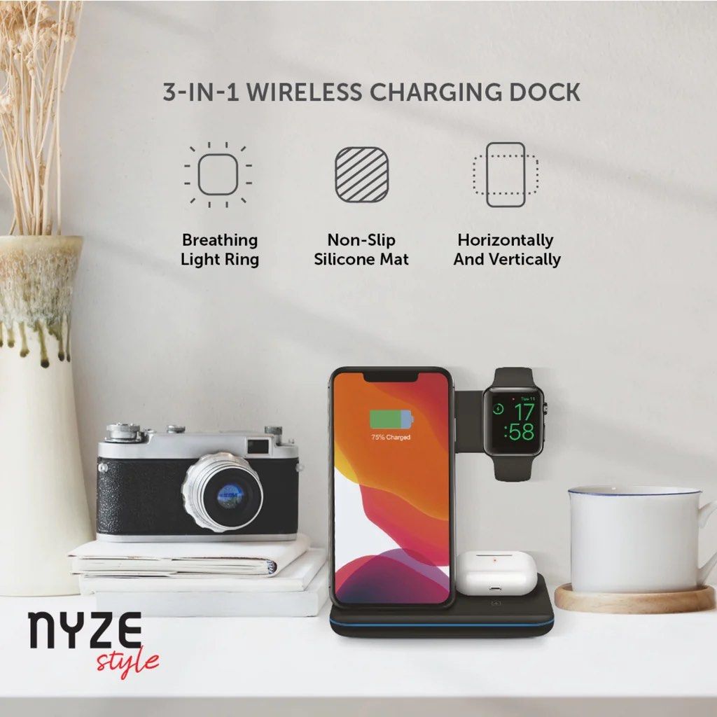 3?in?1 Magnetic Wireless Charging Dock For Phone, Watch, Earbuds main image 0