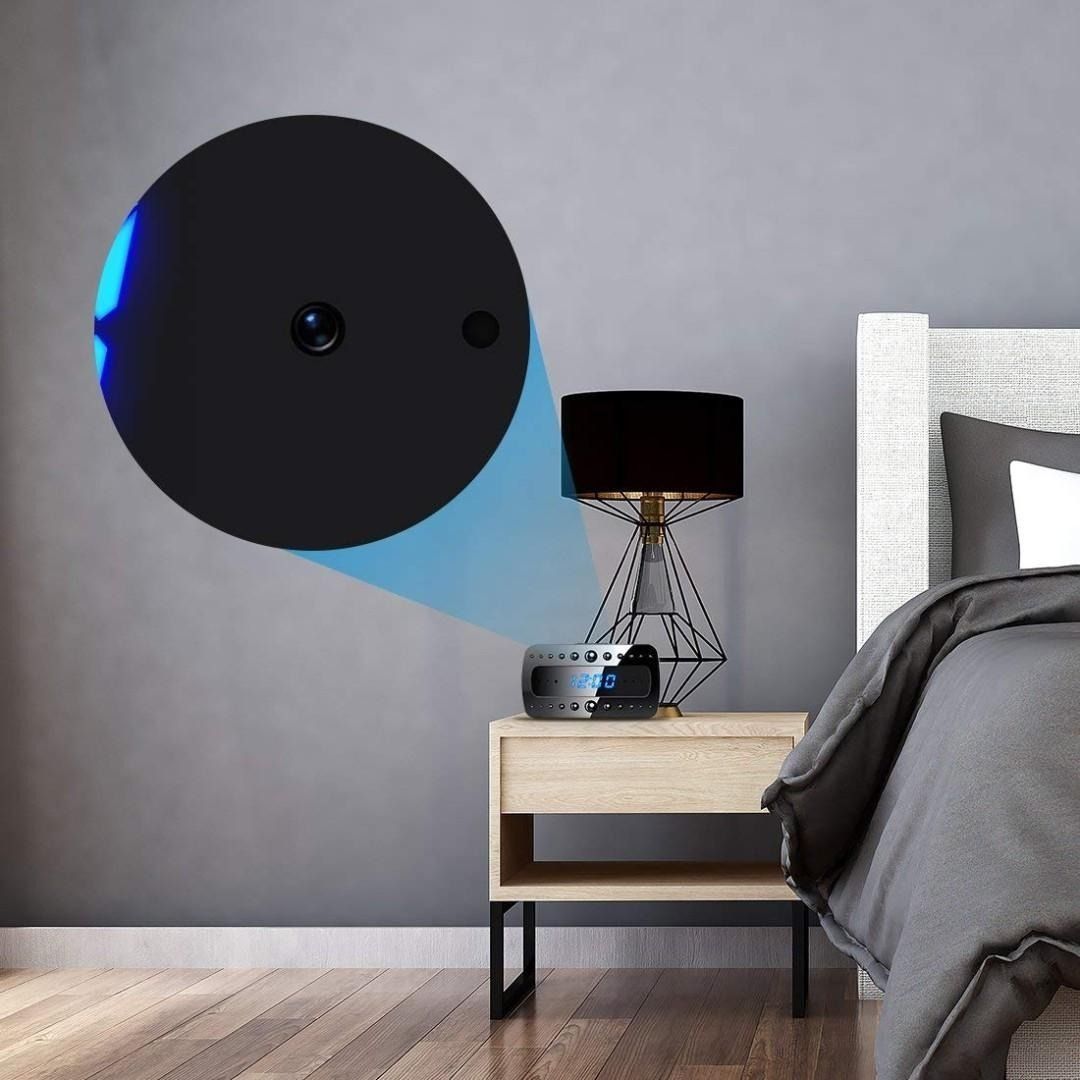 [5059] FREDI Spy Camera 1080P HD WiFi Hidden Camera Clock Mini Spy Cam