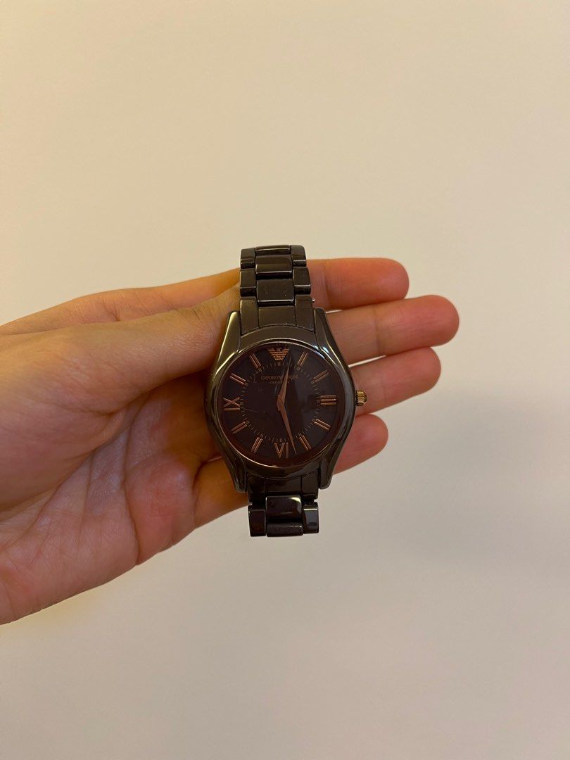 80 new Emporio Armani chocolate brown watch Carousell