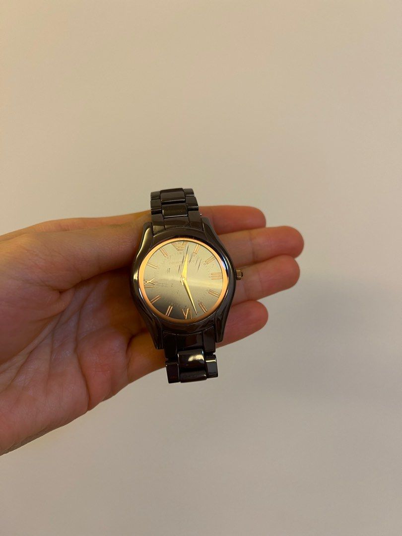 Emporio armani chocolate watch clearance