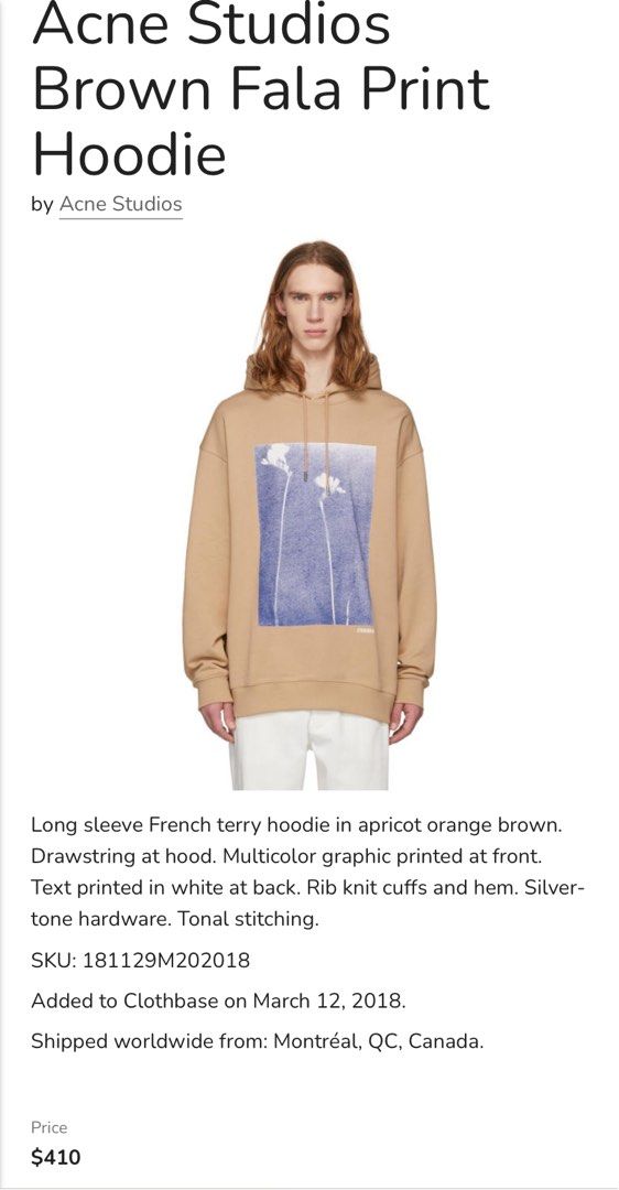 Acne fala clearance hoodie