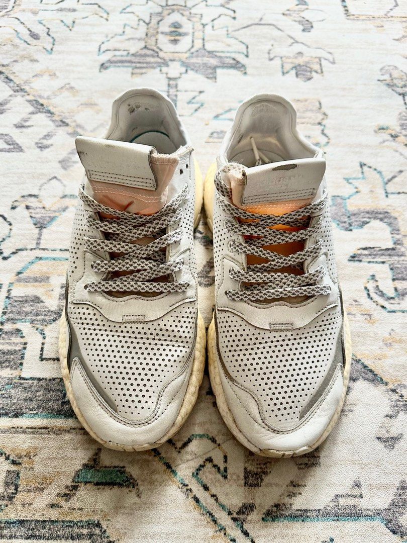 Adidas Nite Jogger All White Men s Fashion Footwear Sneakers on
