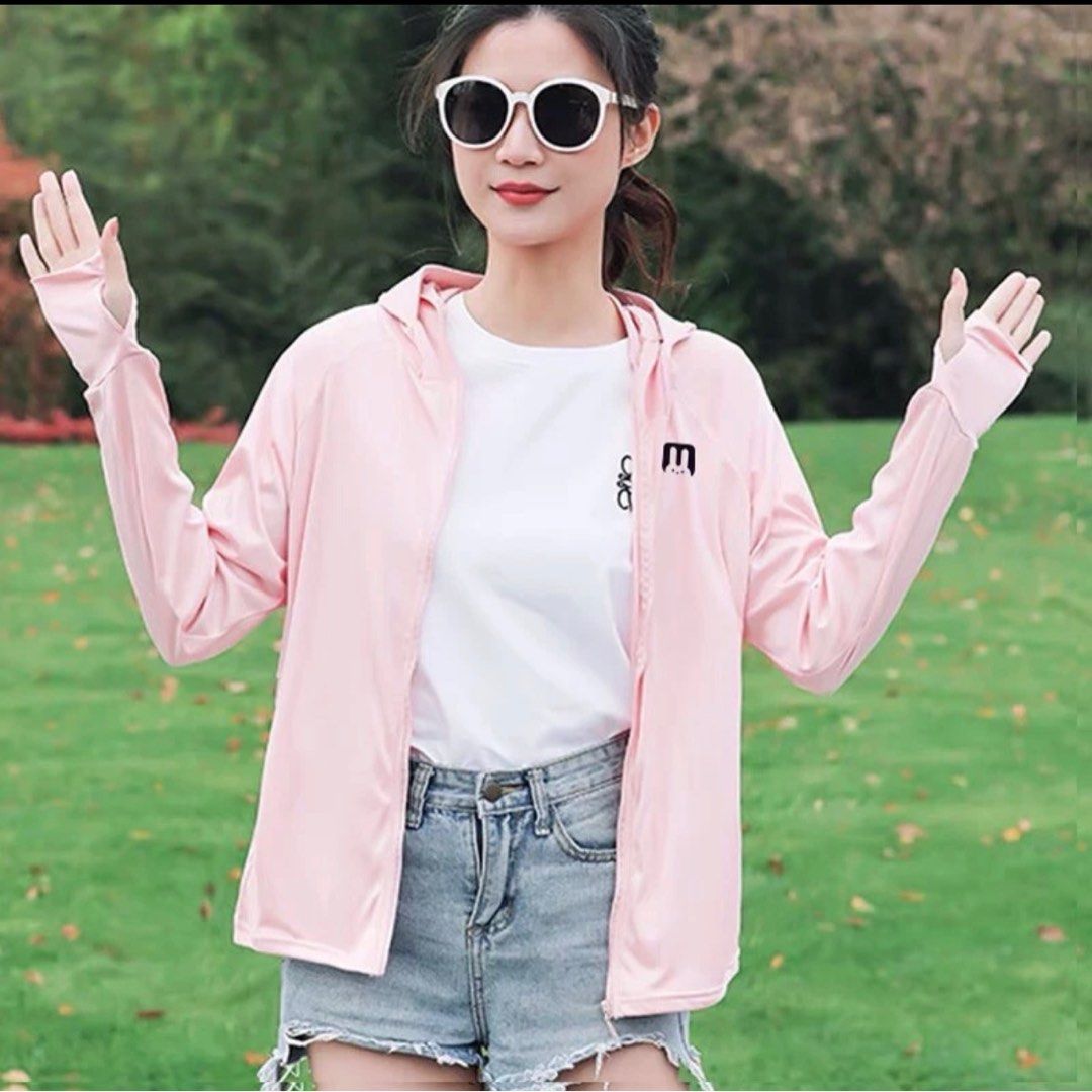Airbitoo Ice Silk Sun Protection Anti UV pink Jacket Outwear