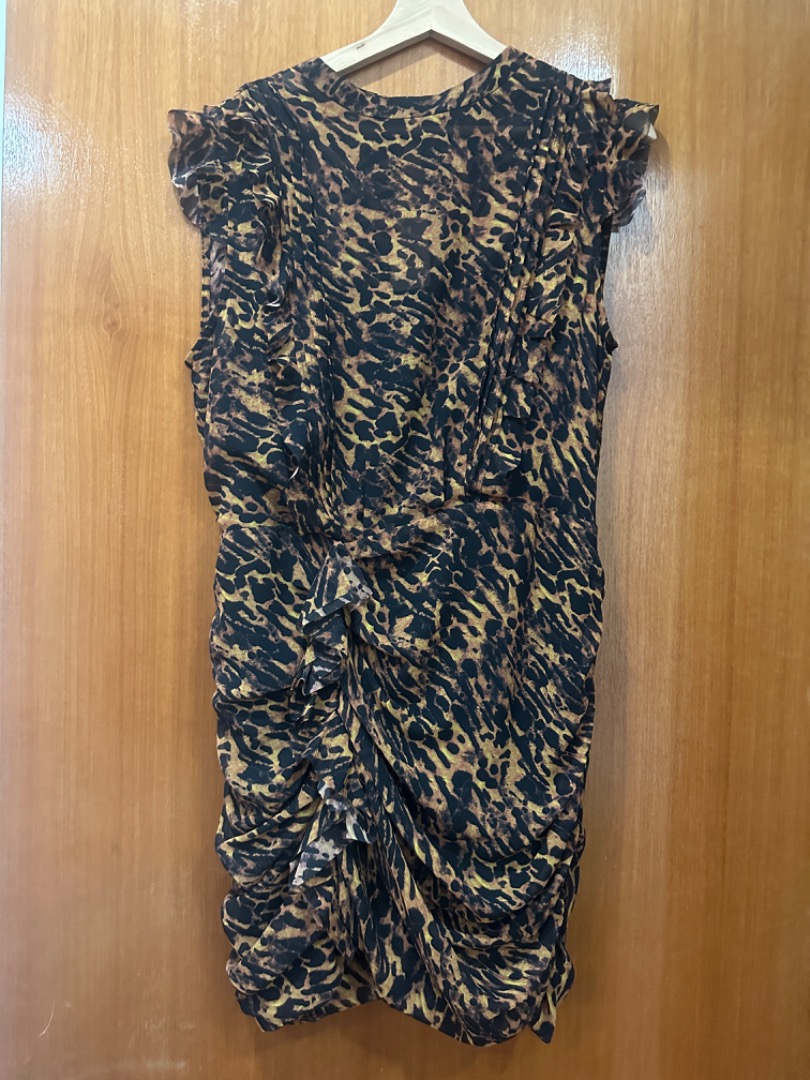 All saints animal print shop dress