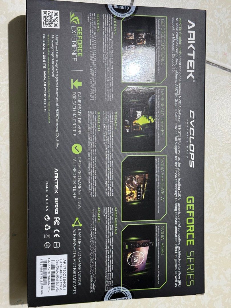 ARKTEK Geforce GT730 4GB GDDR3 128Bit Low Profile Computers
