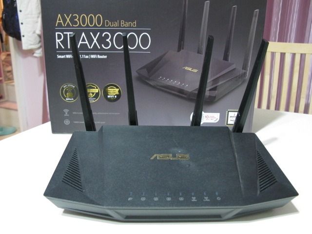 ASUS RT-AX3000 v2 Wi-Fi 6 ROUTER 雙頻路由器連盒行貨，保養2026年1月