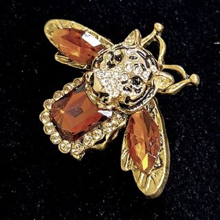 YSL The Gold brooch with print