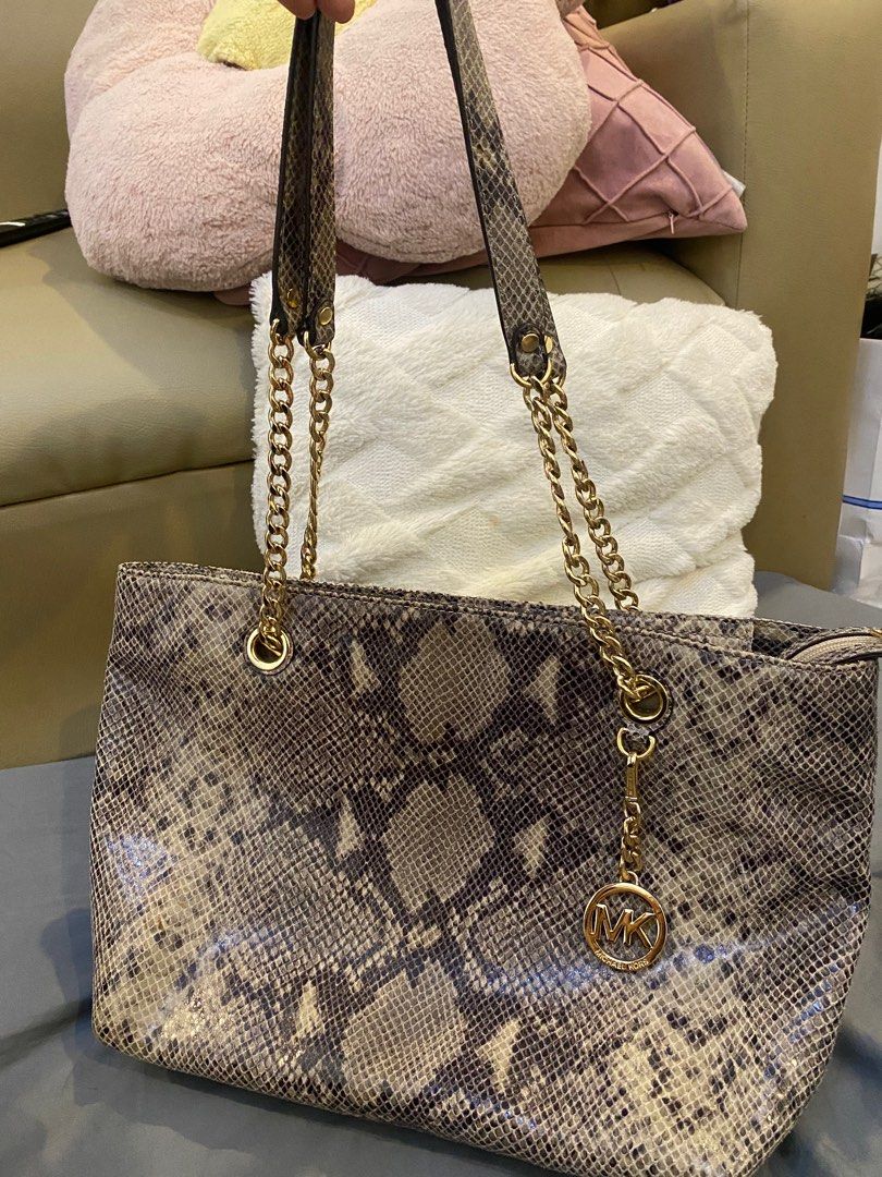 Michael kors python tote online