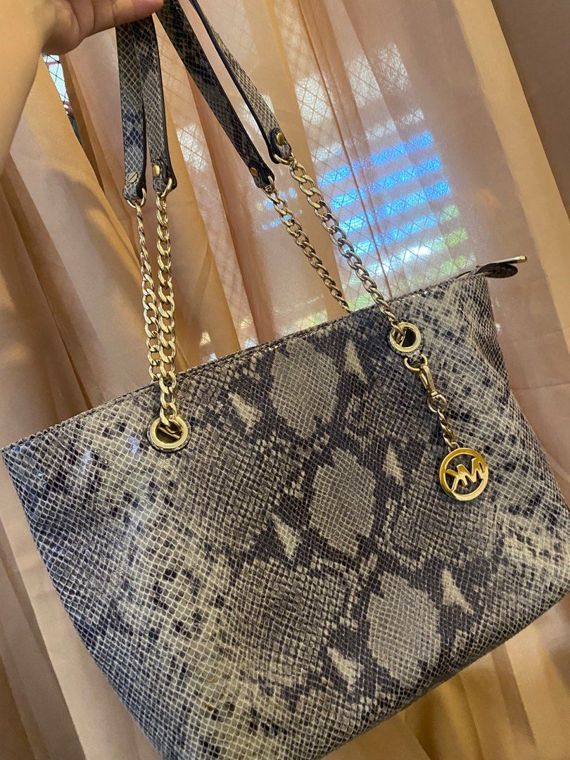 Authentic Michael Kors python totebag Luxury Bags Wallets on Carousell