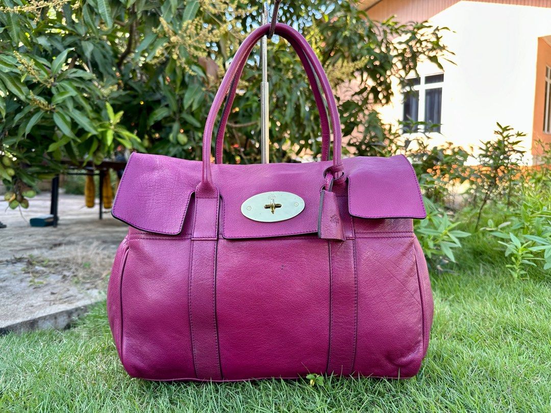 Authentic Mulberry Original Bayswater Grained Leather Tote Bag