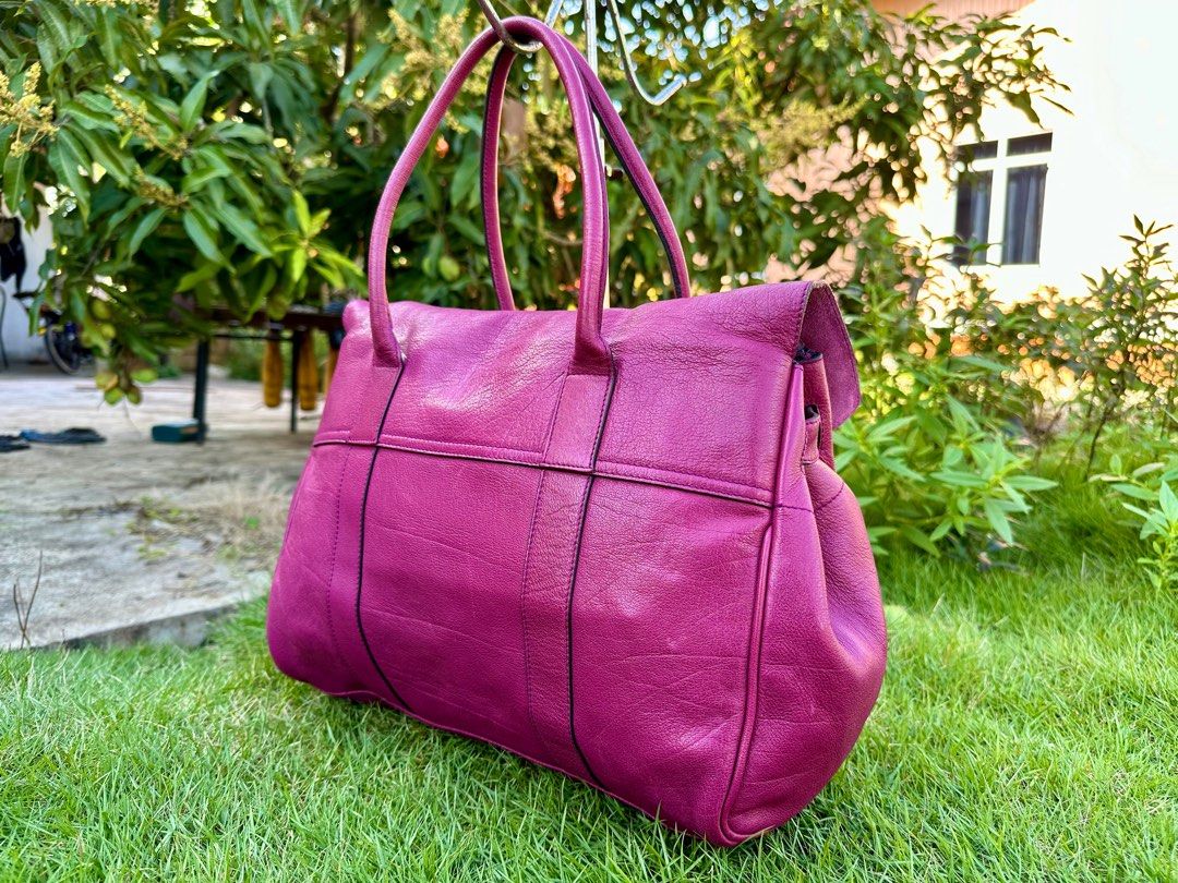 Mulberry bayswater sale grained leather tote