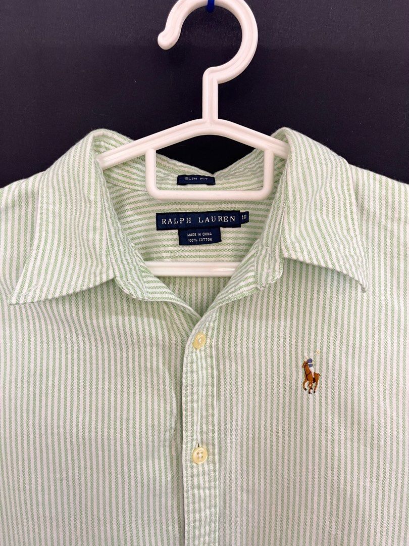 Authentic Polo Ralph Lauren Striped Cotton Oxford Shirt Women s