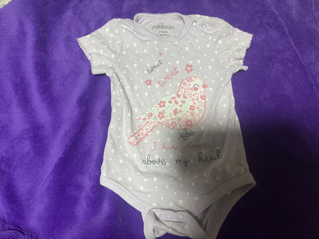 Purple baby clearance romper