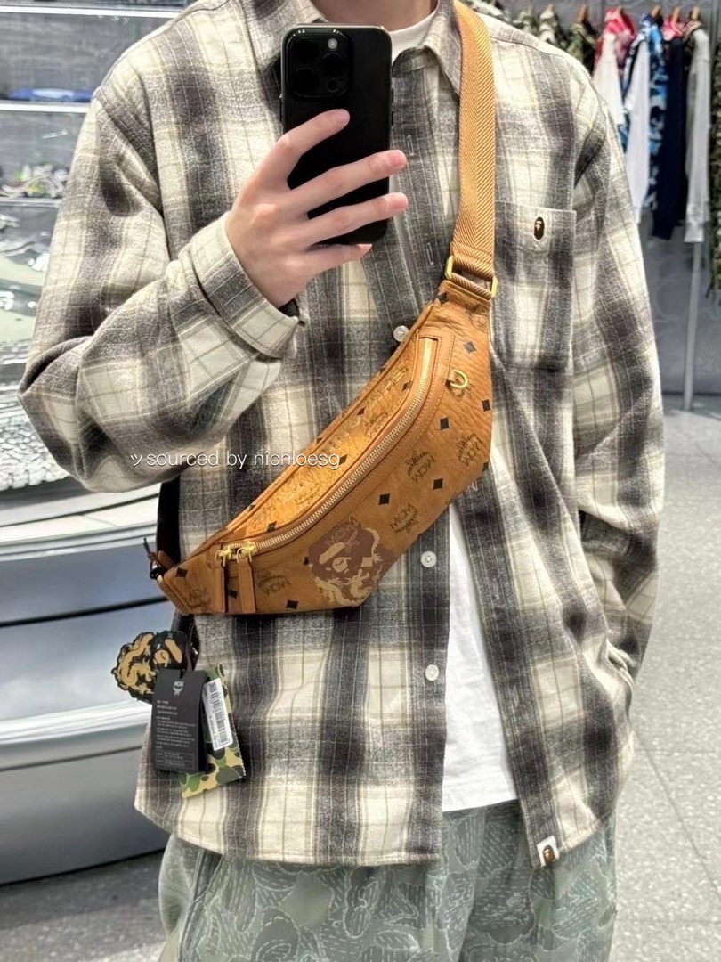 Mcm fanny deals pack men