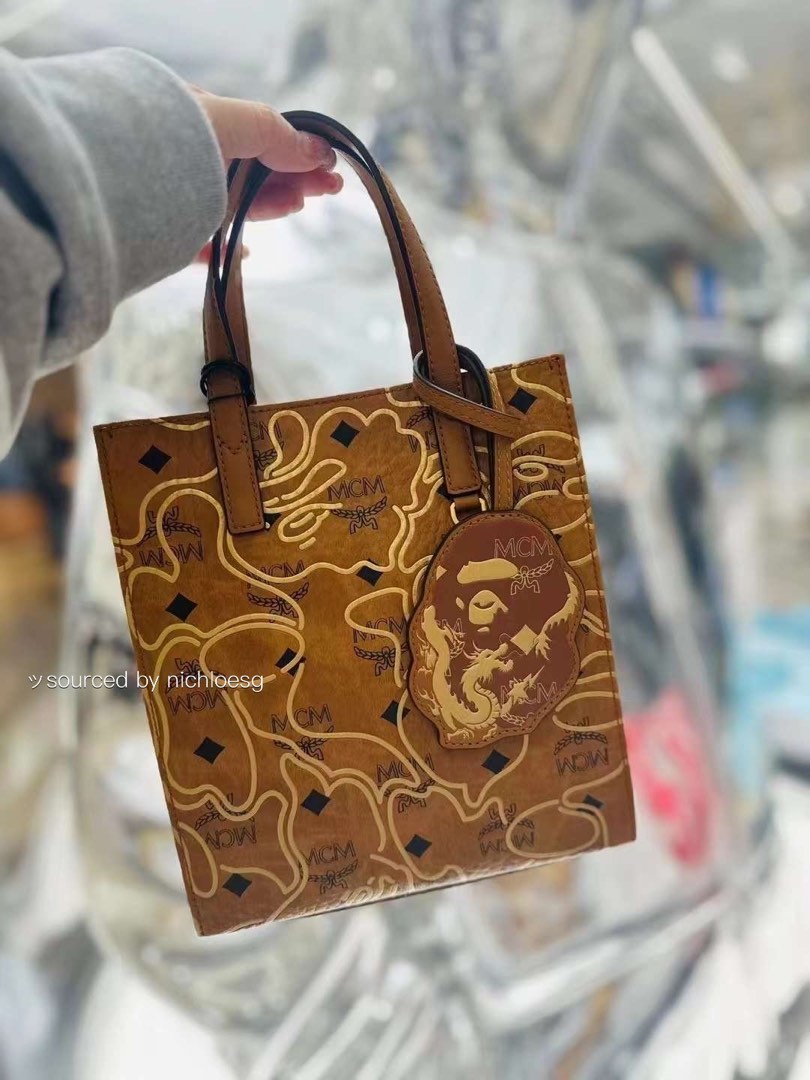 BAPE X MCM MINI TOTE BAG