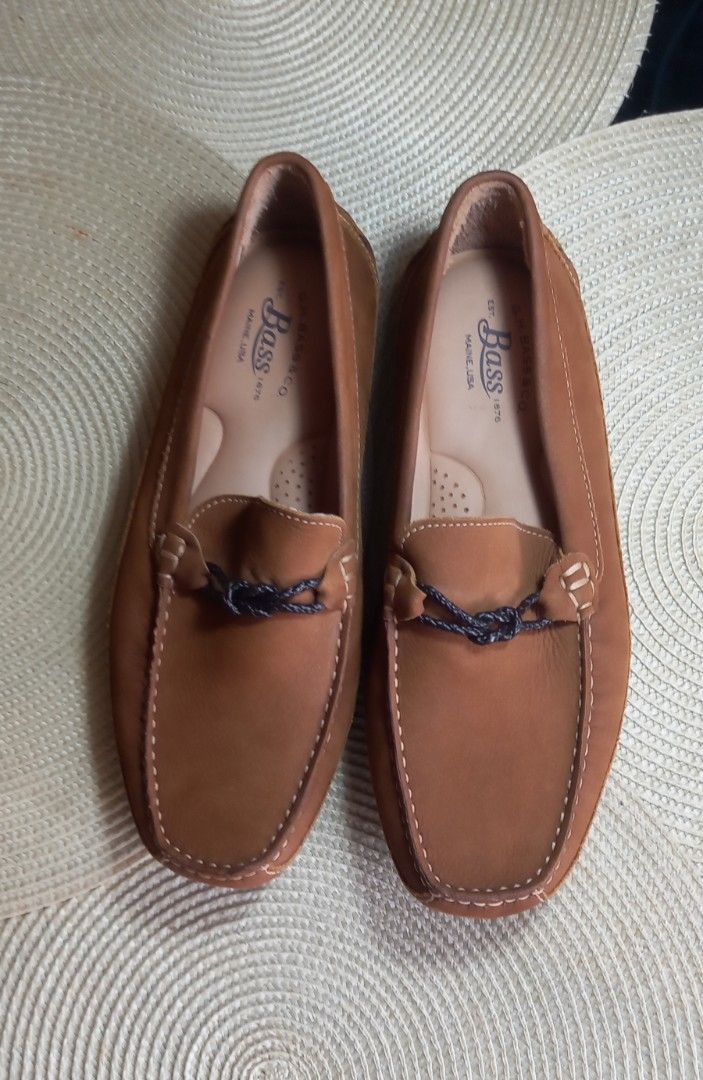 BASS Men s Driving Loafers Size 7.5M Suede Leather Minor Issue USA