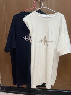 Calvin Klein T-Shirt - CK Jeans Slim Organic Cotton Logo Tee -Black, White,  Navy