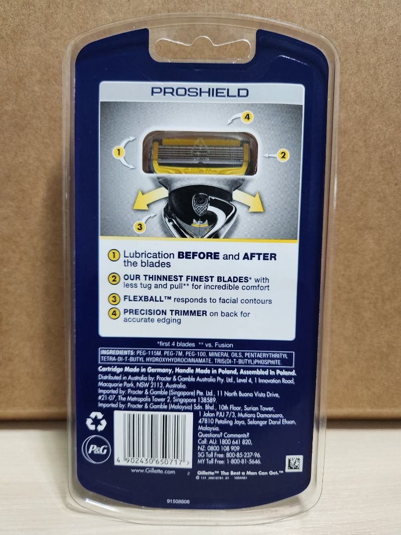 [Brand New] Gillette Fusion Proshield with FlexBall, Beauty & Personal ...