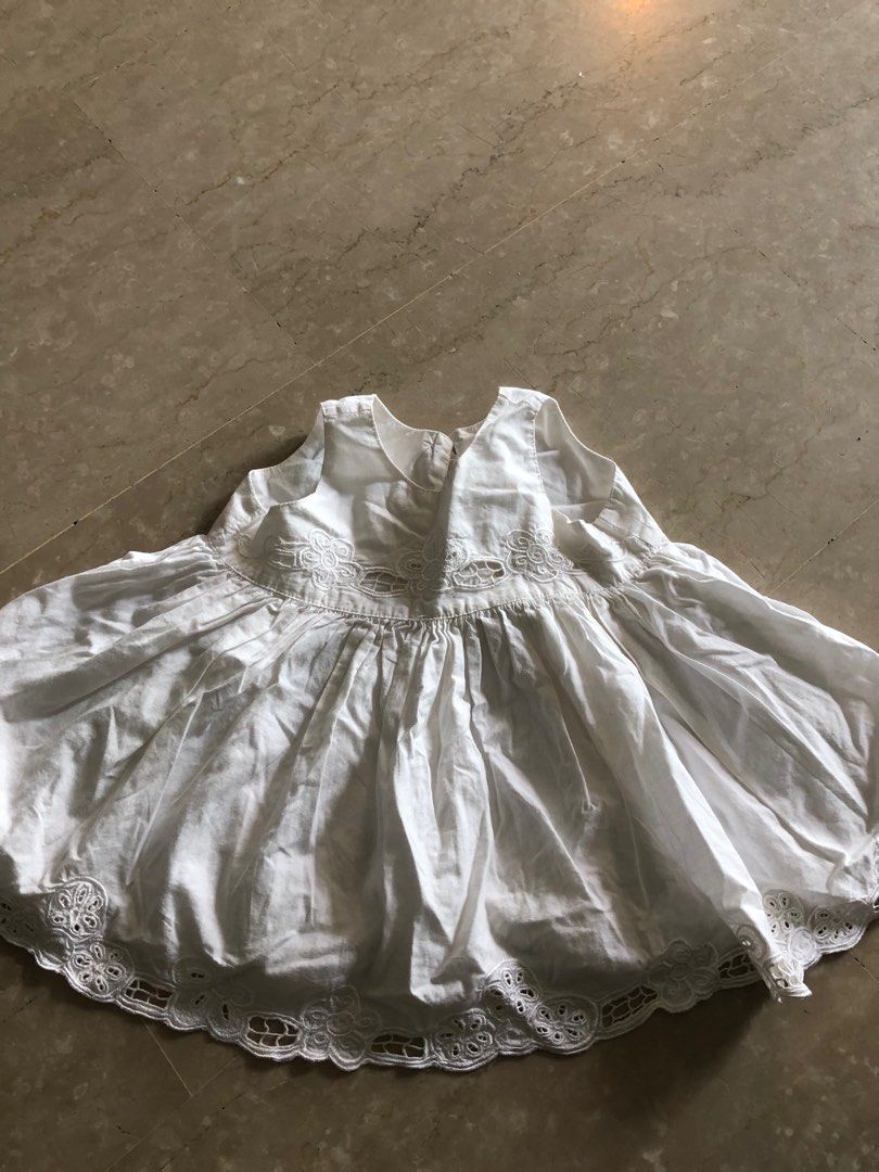 White eyelet online dress baby girl