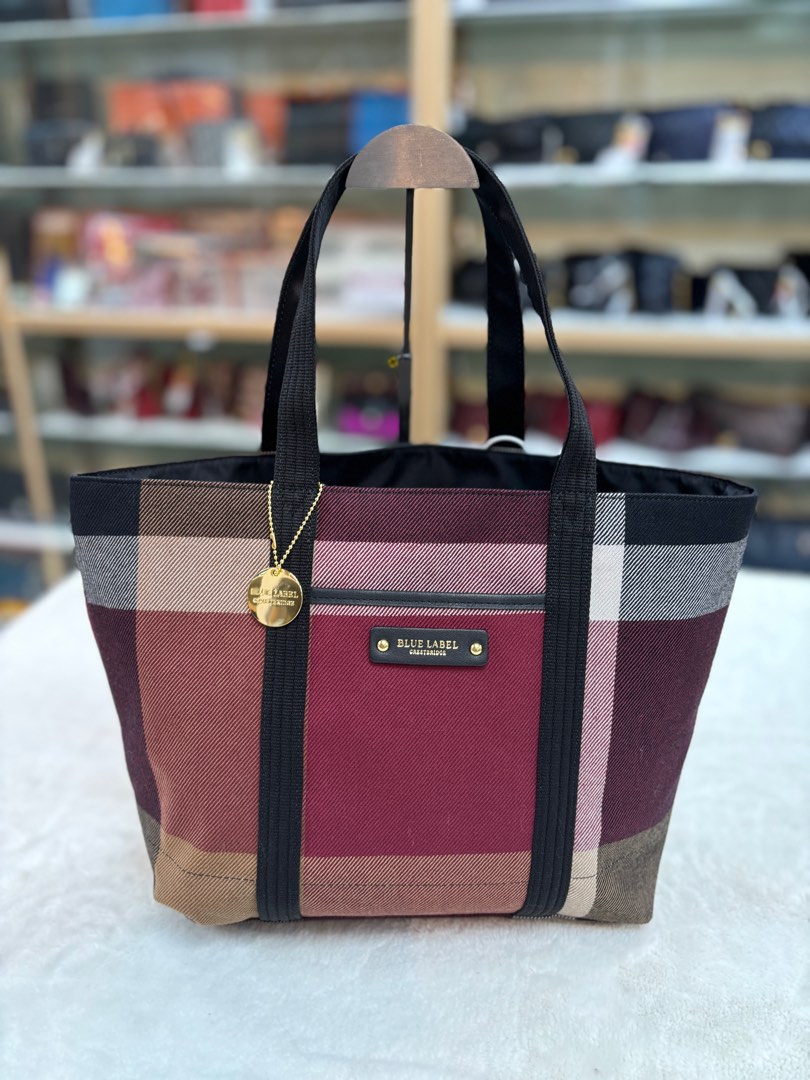 Burberry Blue Label Reversible Tote Luxury Bags Wallets on