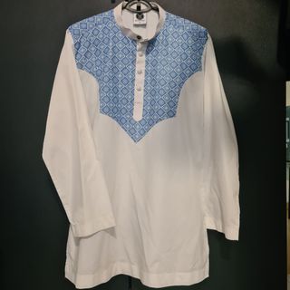 Mens casual discount kurta white