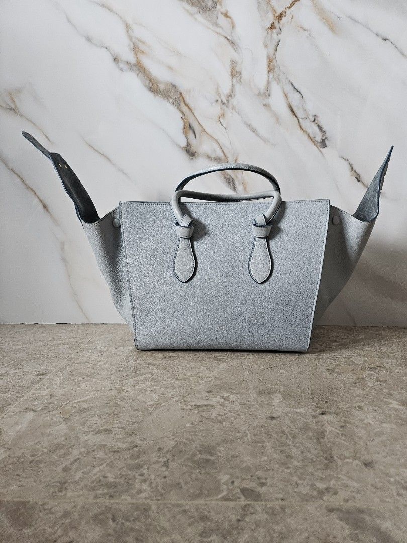 Celine Tie Leather Handbag baby blue Luxury Bags Wallets on