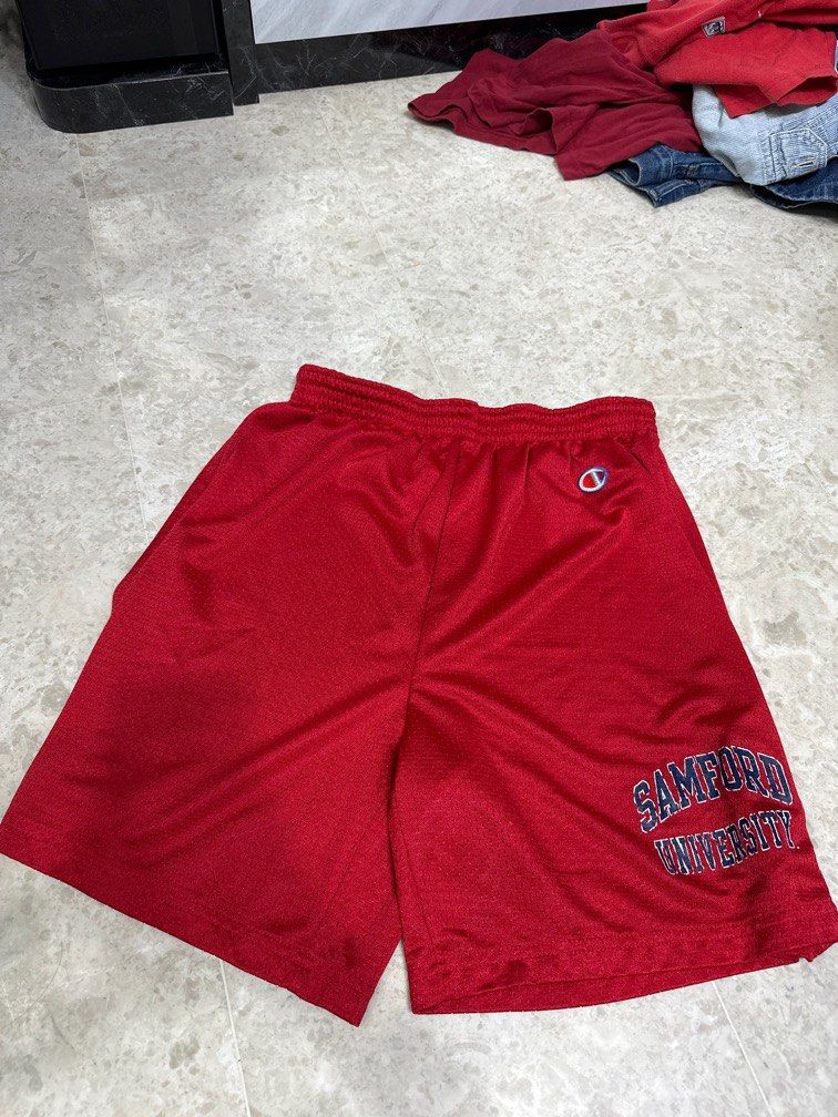 Red basketball clearance shorts