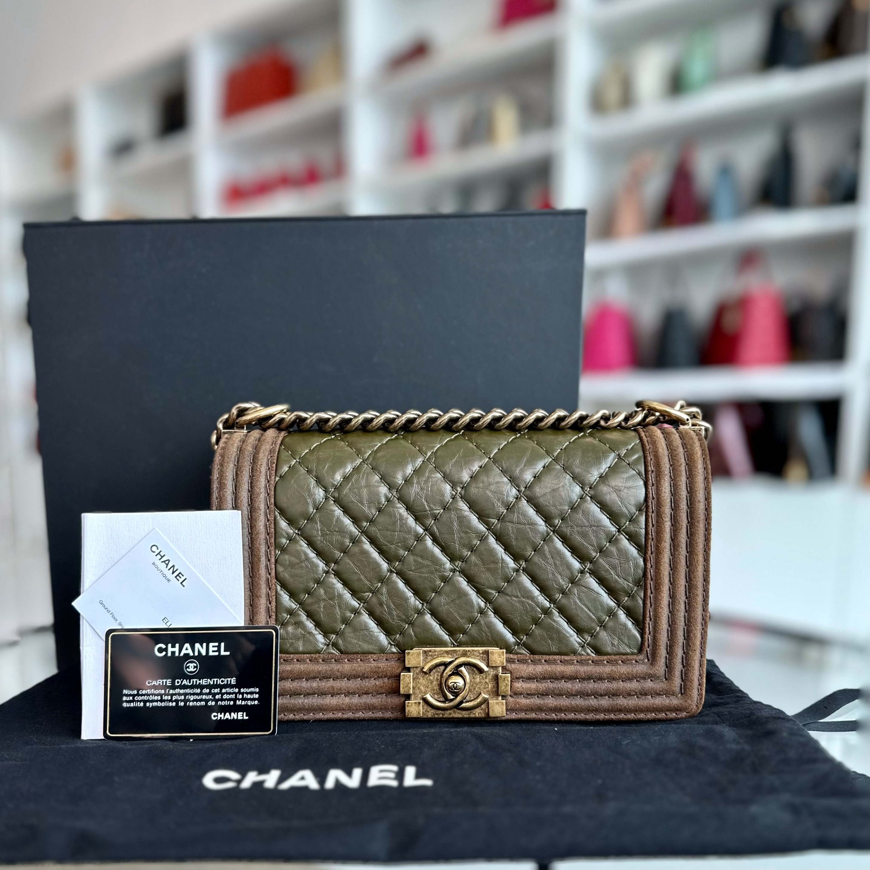 Chanel medium plus boy clearance bag